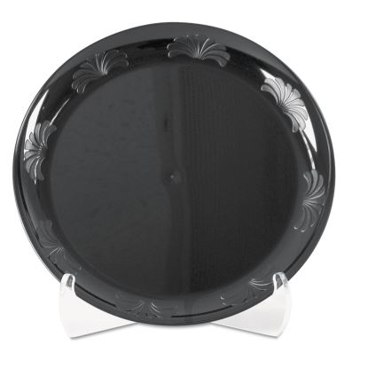 Designerware Plastic Dinnerware, Plates, 10.25" dia, Black, 10/Pack, 18 Packs/Carton1