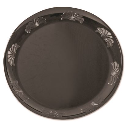 Designerware Plastic Plates, 7.5" dia, Black, 10/Pack, 18 Packs/Carton1