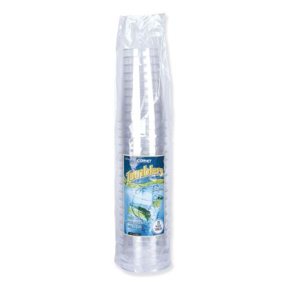 Comet Plastic Tumblers, Tall, 12 oz, Clear, 500/Carton1