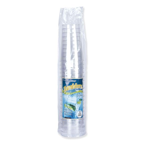 Comet Plastic Tumblers, Tall, 12 oz, Clear, 500/Carton1