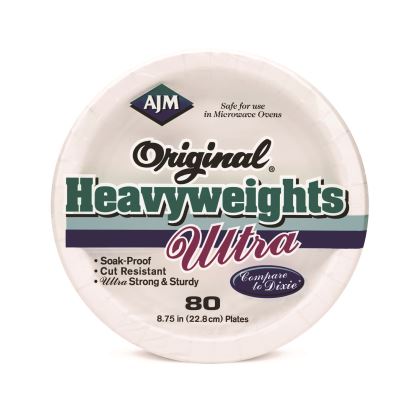 Original Heavyweight Ultra Paper Plates, 9" dia, White, 960/Carton1