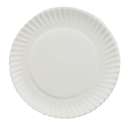 White Paper Plates, 7" dia, 100/Pack, 10 Packs/Carton1