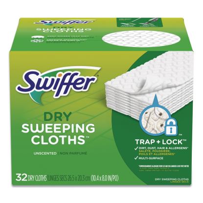 Dry Refill Cloths, White, 10.63" x 8", 32/Box, 4 Boxes/Carton1