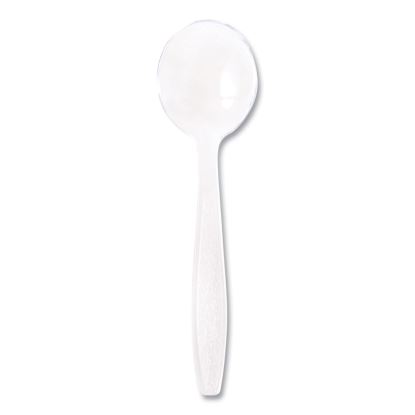 Guildware Extra Heavyweight Plastic Cutlery, Soup Spoon, Clear, 1,000/Carton1