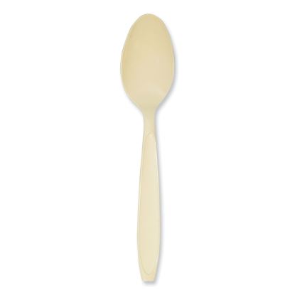 Impress Heavyweight Full-Length Polystyrene Cutlery, Spoon, Plastic, Champagne, 1,000/Carton1