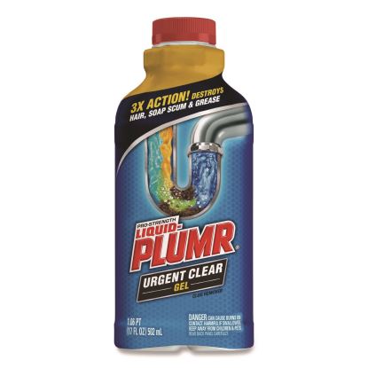 Urgent Clear Pro-Strength Clog Remover, 17 oz Bottle, 6/Carton1