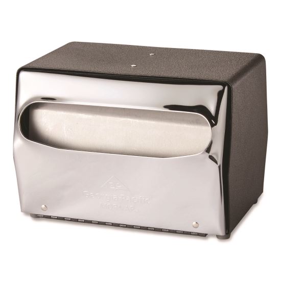 Tabletop Napkin Dispenser, 7.5" x 6" x 5.3", Black/Chrome1