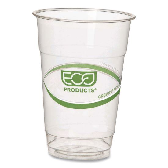 GreenStripe PLA Cold Cups, 10 oz, Plastic, Clear, 1,000/Carton1