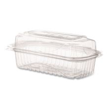 Renewable and Compostable Clear Clamshell Hinged Food Containers, 9 x 6 x 3, Plastic, 80/Pack, 3 Packs/Carton1