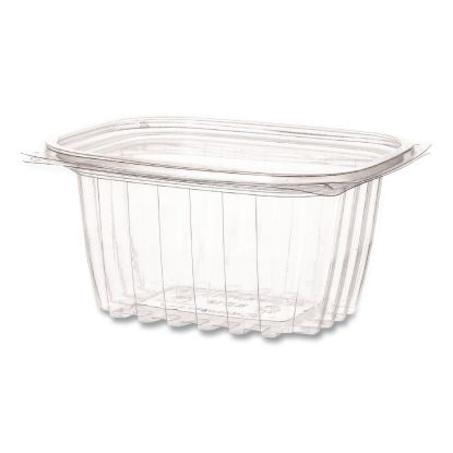 Renewable and Compostable Rectangular Deli Containers with Lid, 16 oz, 3 x 4 x 3, Clear, Plastic, 100/Pack, 3 Packs/Carton1