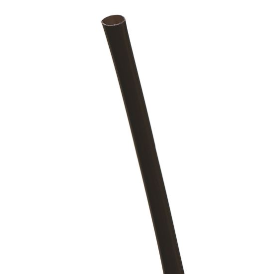 Unwrapped Straw, 5.75, Plastic, Black, 20,000/Carton1