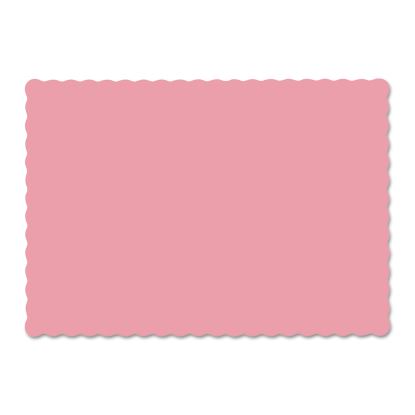 Solid Color Scalloped Edge Placemats, 9.5 x 13.5, Dusty Rose, 1000/Carton1