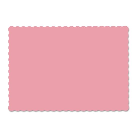 Solid Color Scalloped Edge Placemats, 9.5 x 13.5, Dusty Rose, 1000/Carton1