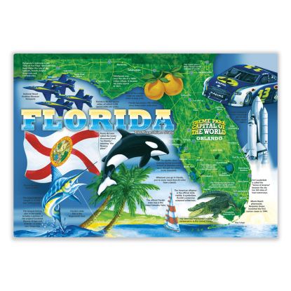 Placemats, Florida Design, 10 x 14, 1,000/Carton1