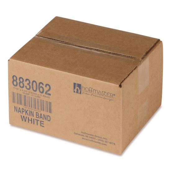 Adhesive Napkin Bands, White, 1.5", 10,000/Carton1