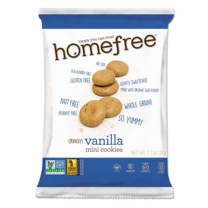 Gluten Free Vanilla Mini Cookies, 1.1 oz Pack, 30/Carton1