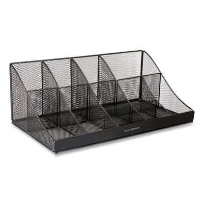 Network Collection 11-Compartment Coffee Cup and Condiment Countertop Organizer, 9.5 x 17.88 x 6.63, Black1