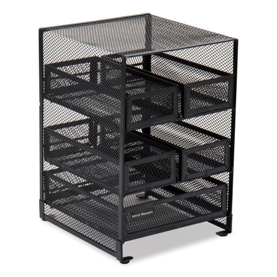 Network Collection 5-Compartment Tea Countertop Organizer, 6.75 x 7 x 10, Black1