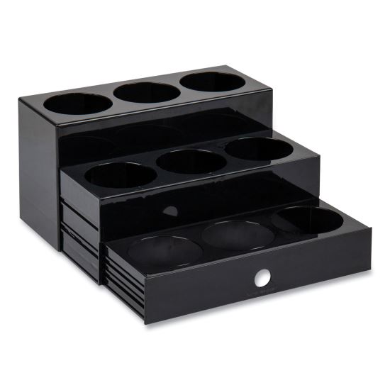 Mind Reader Foundation Collection 9-Compartment Nested Syrup Countertop Bottle Organizer, 12.5 x 5 x 7, Black1