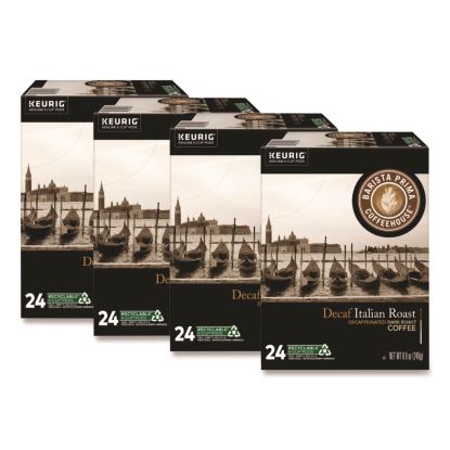 Decaf Italian Roast Coffee K-Cups, 24/Box, 4 Boxes/Carton1