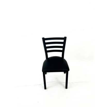 White Horse Series Side Chairs, Supports Up to 300 lb, 18" Seat Height, Black Seat, Black Back, Black Base1