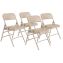 1300 Series Premium Vinyl Upholstered Triple Brace Double Hinge Folding Chair, Supports 500 lb, Gray Seat/Back/Base, 4/Pack1