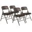1300 Series Premium Vinyl Upholstered Triple Brace Double Hinge Folding Chair, Supports 500 lb, Black Seat/Back/Base, 4/Pack1
