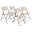 600 Series Heavy Duty Plastic Folding Chair, Supports Up to 500 lb, 18" Seat Height, Gray Seat/Back/Base, 4/Pack1