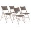 600 Series Heavy Duty Plastic Folding Chair, Supports Up to 500 lb, 18" Seat Height, Gray Seat/Back, Silver Base, 4/Pack1