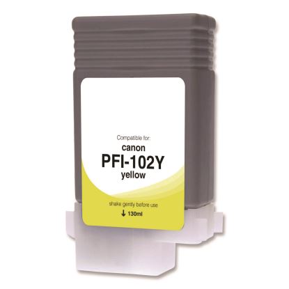 Compatible Yellow Ink, Replacement for PFI-102 (0898B001), 130 mL1