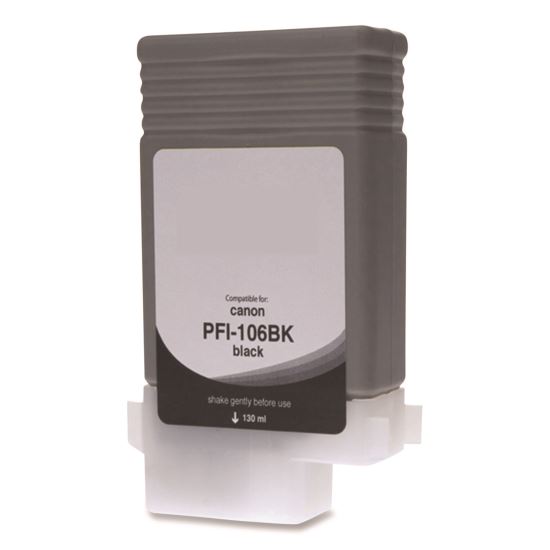 Compatible Black Ink, Replacement for PFI-106 (6621B001AA), 130 mL1