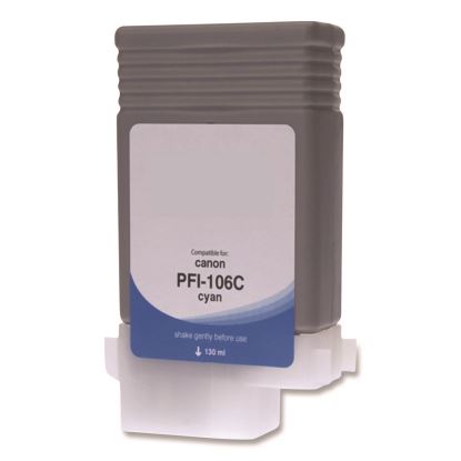 Compatible Cyan Ink, Replacement for PFI-106 (6622B001AA), 130 mL1