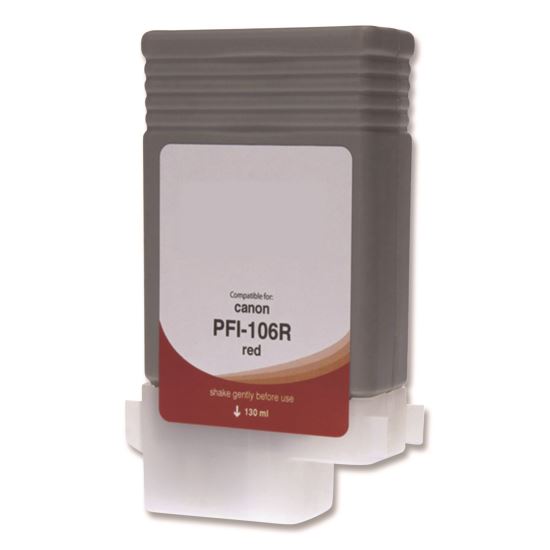 Compatible Red Ink, Replacement for PFI-106 (6627B001AA), 130 mL1