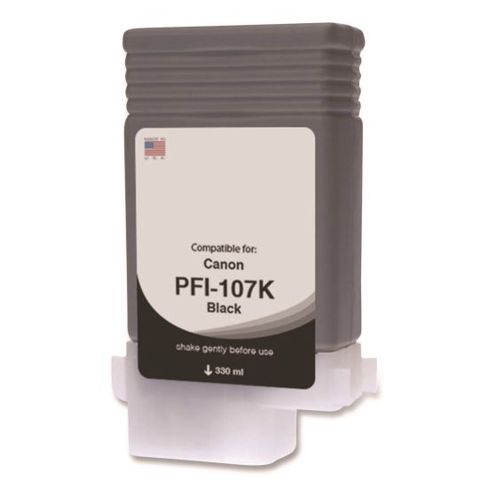 Compatible Black Ink, Replacement for PFI-107 (6705B001AA), 130 mL1