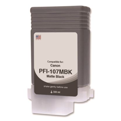 Compatible Matte Black Ink, Replacement for PFI-107 (6704B001AA), 130 mL1