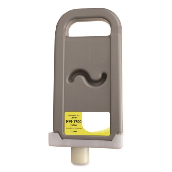 Compatible Yellow Ink, Replacement for PFI-1700 (0778C001AA), 700 mL1