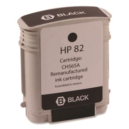 Remanufactured Black High-Yield Ink, Replacement for 82 (CH565A), 69 mL1