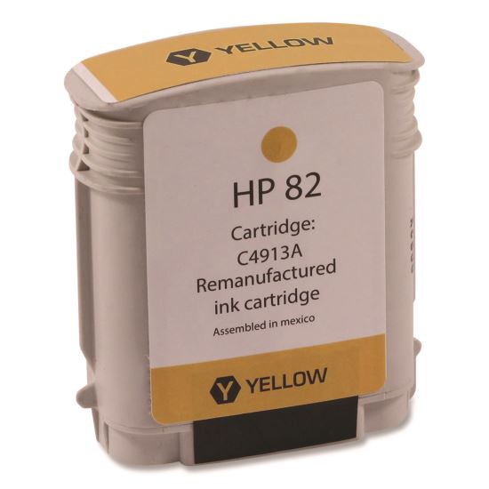 Remanufactured Yellow High-Yield Ink, Replacement for 82 (C4912A), 69 mL1