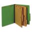 Pressboard Classification Folders with Two Full-Pocket Dividers, 2.5" Expansion, 6 Fasteners, Letter Size, Dark Green, 10/Box1