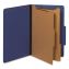 Colored Pressboard Top Tab Classification Folders, 2.5" Expansion, 2 Dividers, 6 Fasteners, Legal Size, Dark Blue, 10/Box1