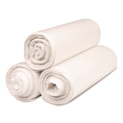 Institutional Low-Density Can Liners, 33 gal, 0.8 mil, 33" x 39", Natural, Interleaved Roll, 25 Bags/Roll, 6 Rolls/Carton1