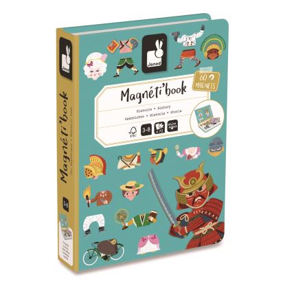 Magneti'books, History, 72 Pieces (12 Cards, 60 Magnetic Shapes), Ages 3 to 81