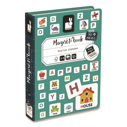 Magneti'books, Alphabet, 142 Pieces (26 Cards, 116 Magnetic Shapes), Ages 3 to 81