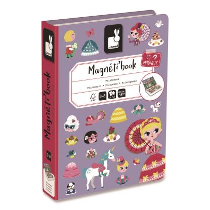 Magneti'books, Princesses, 62 Pieces (7 Cards, 55 Magnetic Shapes), Ages 3 to 81