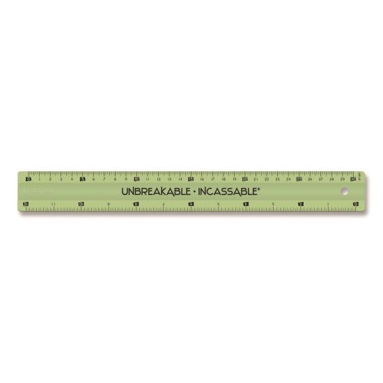 Unbreakable 12" Ruler, Standard/Metric, 12.72" Long, Randomly Assorted Color1