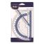 180° Shatter Resistant Swing Arm Protractor, 6" Ruler Edge/10 cm Ruler Edge, Plastic, Randomly Assorted Color1