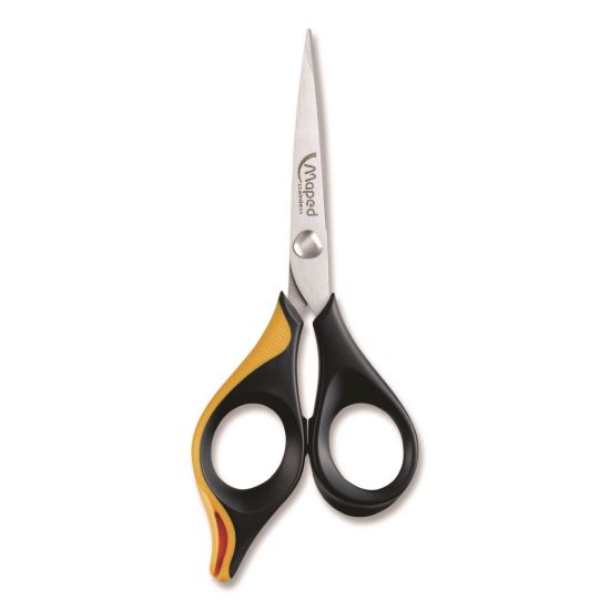 Ultimate Precision Soft Grip Multipurpose Scissors, 5.75" Long, 3" Cut Length, Straight Black/Orange Handle1