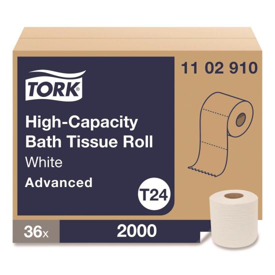 Advanced High Capacity Bath Tissue, Septic Safe, 1-Ply, White, 2,000 Sheets, 36 Rolls/Carton1