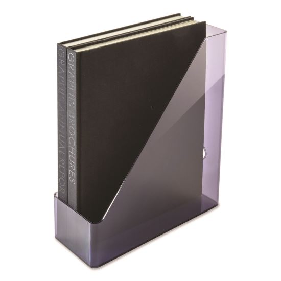 Recycled Plastic Magazine File, 4.3 x 10.3 x 12.2, Translucent Gray1