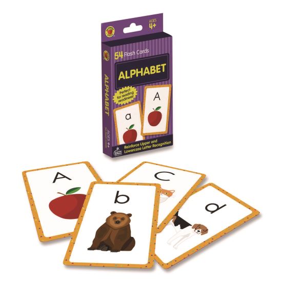 Alphabet Flash Cards, 3.25 x 5.25, Assorted Colors, 54 Cards1